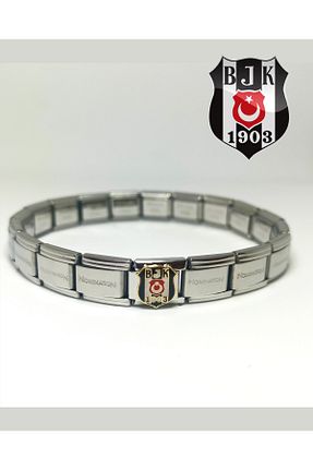 دستبند استیل (فولاد) متالیک زنانه استیل ضد زنگ POKAK - کد 930044071