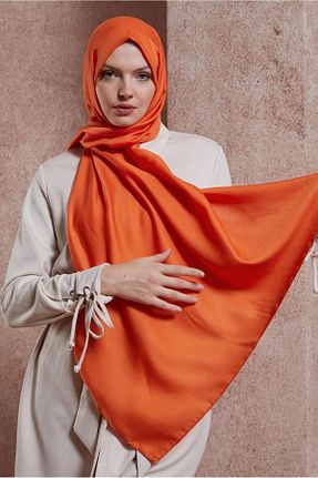 شال نارنجی زنانه پلی استر Alvina - کد 827931492