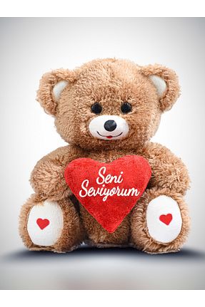 اسباب بازی مخملی قهوه ای زنانه 30 cm Princess Bear - کد 920287165