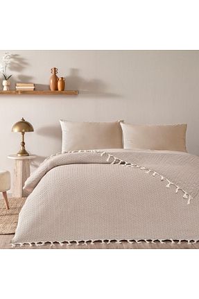 پیکه و ست پیکه دونفره قهوه ای پنبه ای Linens - کد 299642311