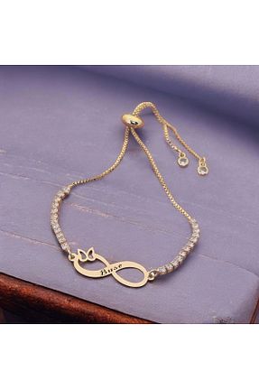 دستبند طلا طلائی زنانه 14 عیار ARCHINO GOLD - کد 906304292