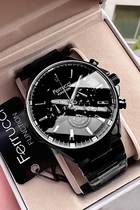 ساعت مچی مشکی مردانه 44 میلی متر Ferrucci - کد 921633302