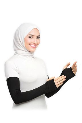 بادی حجاب مشکی زنانه پنبه ای Factorial - کد 938420869