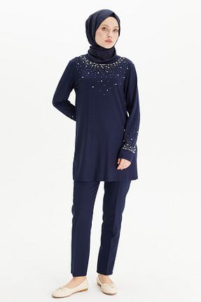 تونیک سرمه ای زنانه بافتنی Setrms - کد 940564881