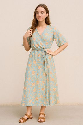 لباس آبی زنانه بافتنی sharin - کد 851364134
