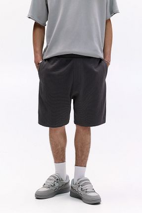 شلوارک و برمودا طوسی مردانه رگولار Pull & Bear - کد 940594046