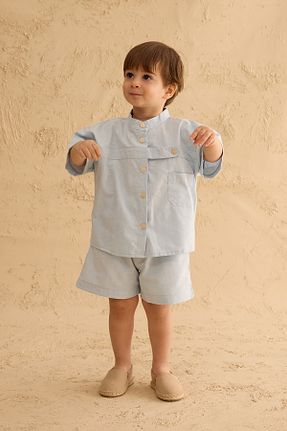 ست بالاتنه و پائین تنه آبی بچه گانه Fahhar Kids - کد 940691504