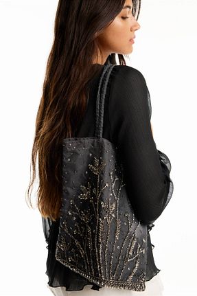 کیف دوشی طوسی زنانه پلی استر Pull & Bear - کد 940550050