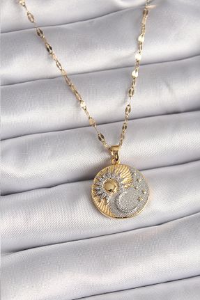 گردنبند استیل ( فولاد ) طلائی بچه گانه Genel Markalar - کد 901162620
