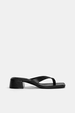 صندل مشکی زنانه پاشنه ضخیم Pull & Bear - کد 940575165
