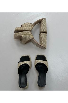 کفش مجلسی بژ زنانه چرم مصنوعی FS KOMBİN - کد 849827614