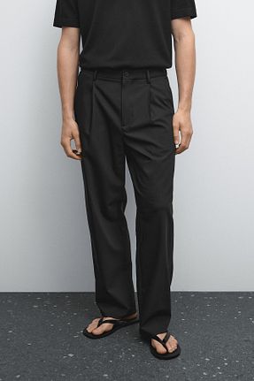 شلوار مشکی مردانه پلی استر Massimo Dutti - کد 940545603