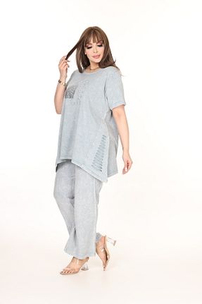بلوز سایز بزرگ طوسی زنانه گشاد özle fashion - کد 940694362
