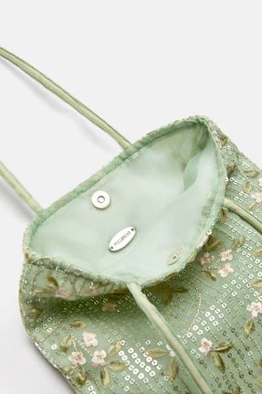 کیف دوشی سبز زنانه پلی استر Pull & Bear - کد 940573774