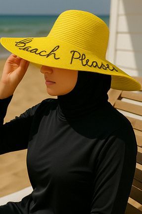 کلاه زرد زنانه حصیر Mavelle - کد 940556055