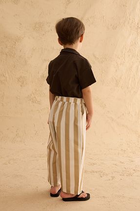 شلوار بژ بچه گانه پاچه گشاد Fahhar Kids - کد 940690524