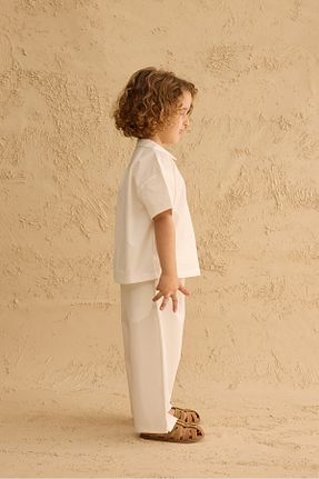 پیراهن نباتی بچه گانه یقه پیراهنی Fahhar Kids - کد 940690530