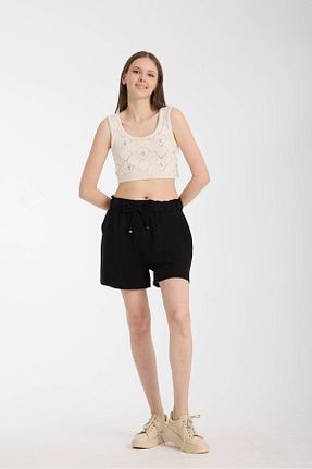 شلوارک و برمودا مشکی زنانه Relaxed Kaphone10 - کد 940349703