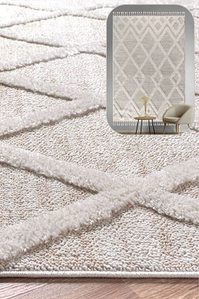 فرش بژ آنتی آلرژی SANRUGS Home & Living - کد 860028699