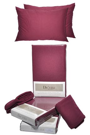 روکش بالش زرشکی پنبه Devita Home - کد 922466886