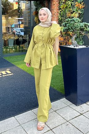 ست بالاتنه و پائین تنه حجاب رنگی رگولار Ovn. - کد 940573579
