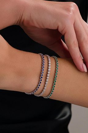 دستبند نقره رنگی زنانه 925 عیار Tmt Silver - کد 940571591