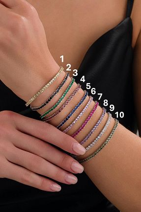 دستبند نقره رنگی زنانه 925 عیار Tmt Silver - کد 940581938