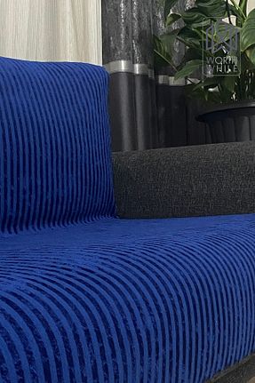 کاور مبل سرمه ای مخمل coverbox - کد 901447389