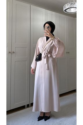 کلاه و ابایا بژ زنانه بافتنی ZEHRA ÇAMRAN - کد 940586877