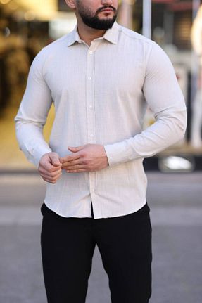 پیراهن سایز بزرگ نباتی مردانه سایز بزرگ Gomenz - کد 929216886