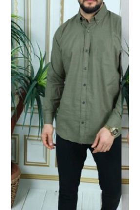 پیراهن سایز بزرگ خاکی مردانه گشاد Gomenz - کد 938422519