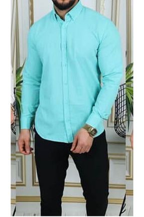 پیراهن سایز بزرگ فیروزه ای مردانه سایز بزرگ Gomenz - کد 929216771