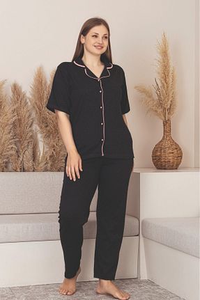 ست لباس راحتی سایز بزرگ طوسی زنانه ساده Farya Home - کد 940625725