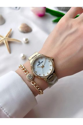 ساعت مچی طلائی زنانه 36 میلی متر Daniel Klein - کد 879407229