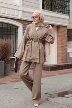 ست بالاتنه و پائین تنه سبز زنانه بافتنی LOCCO - کد 940610449