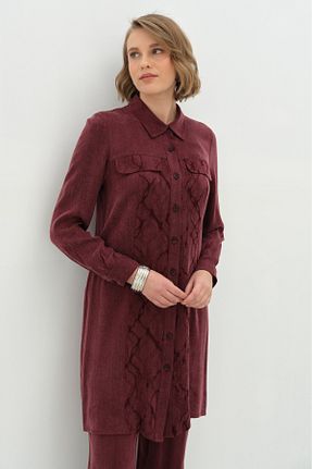 تونیک حجاب زرشکی زنانه بافتنی gaze - کد 940788898