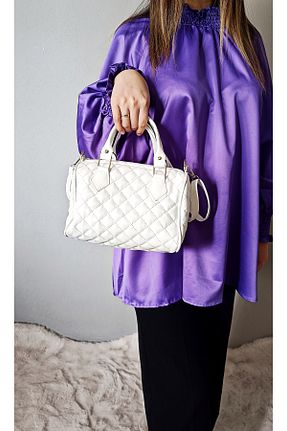 کیف دوشی سفید زنانه چرم مصنوعی Butik - کد 933112262