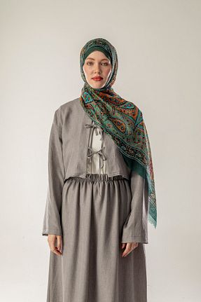 شال رنگی زنانه ابریشم FLEUR SOİE - کد 930550769