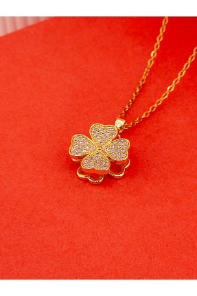 گردنبند استیل ( فولاد ) زرد زنانه استیل (فولاد) luree accessories - کد 940703501