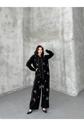 ست بالاتنه و پائین تنه حجاب مشکی زنانه رگولار BYKUZEYARAS - کد 940722735