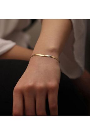 دستبند جواهر متالیک زنانه برنجی demirosa - کد 940712416