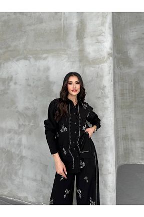 ست بالاتنه و پائین تنه حجاب مشکی زنانه رگولار BYKUZEYARAS - کد 940722735