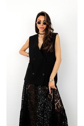 دامن مشکی زنانه پلی استر MODA - کد 940723956