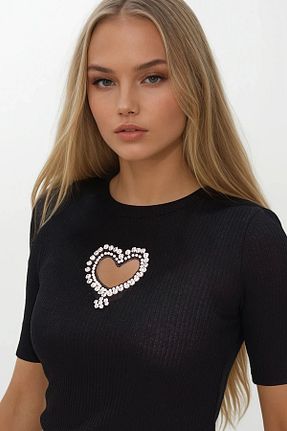 بلوز مشکی زنانه Trend Alaçatı Stili - کد 940598334