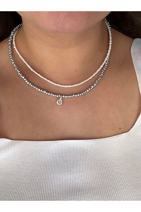 گردنبند جواهر طوسی زنانه منجق Sema artdesign - کد 931793069