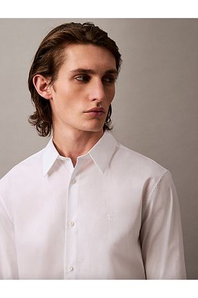 پیراهن سفید مردانه اسلیم فیت Calvin Klein - کد 940744314