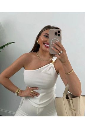 بلوز سفید زنانه ساده Desingadd - کد 940746082