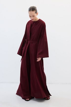 ست بالاتنه و پائین تنه زرشکی زنانه بافتنی Hooopstore - کد 940755022