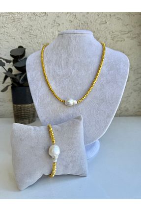 دستبند مروارید سفید LUXURY JEWELRY - کد 940919578