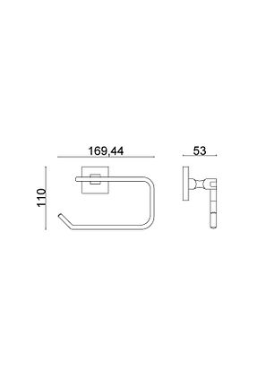 جا دستمال کاغذی سفید ÇELİK BANYO - کد 36518977